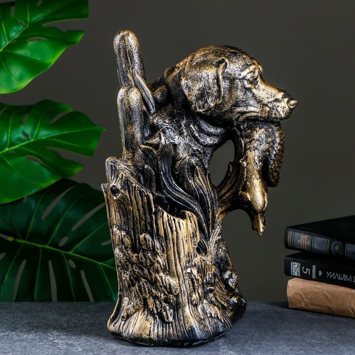 Подставка для бутылки «Охота», 37×22.5×30 см, бронза