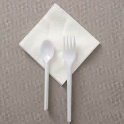 Набор пластиковой одноразовой посуды на 6 персон Не ЗАБЫЛИ! «Чайный №2», белый, чёрный