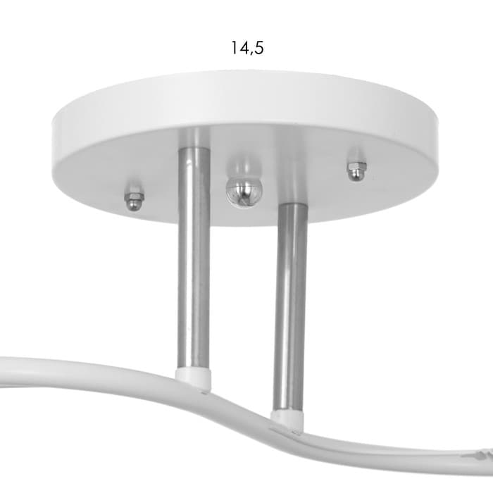 Люстра «Меган» BayerLux, 2×15 Вт E27, белый 60×16×21 см