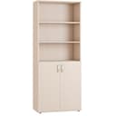 Шкаф прямой двухстворчатый для документов, с открытыми полками, 804×423×1980 мм, цвет дуб девон