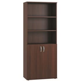 Шкаф прямой двухстворчатый для документов, с открытыми полками, 804×423×1980 мм, цвет орех мария луиза