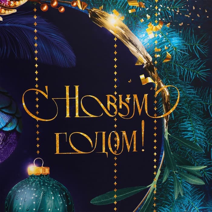 Пакет подарочный новогодний ламинированный «С Новым годом», XL 40×49×19 см