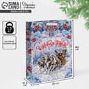 Пакет подарочный новогодний ламинированный «С Новым годом», L 31×40×11.5 см