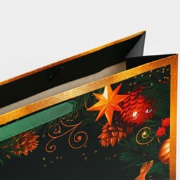 Пакет подарочный новогодний ламинированный «Счастья в Новом году», L 40×31×11.5 см