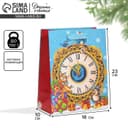 Пакет подарочный новогодний ламинированный «Лесные зверушки», MS 18×23×10 см