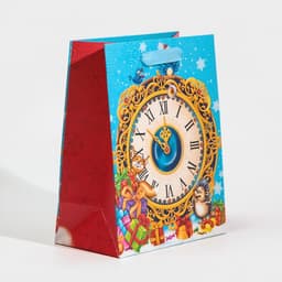 Пакет подарочный новогодний ламинированный «Лесные зверушки», MS 18×23×10 см