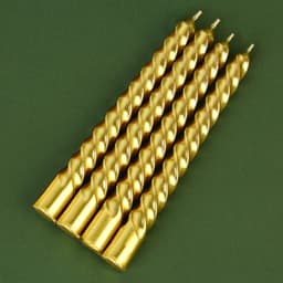 Набор свечей витых «Счастливого Нового года и Рождества», 4 шт., золотые, 6.8×16×2 см