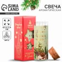 Ароматическая свеча новогодняя «Зима — время для сказки», мята, 9×3.5 см