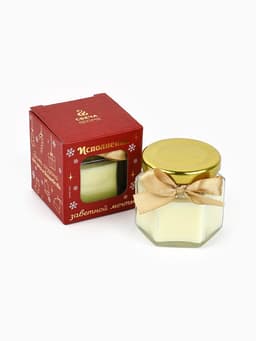 Ароматическая свеча новогодняя в банке «Исполнения заветной мечты», ваниль, 6.5×5.5 см