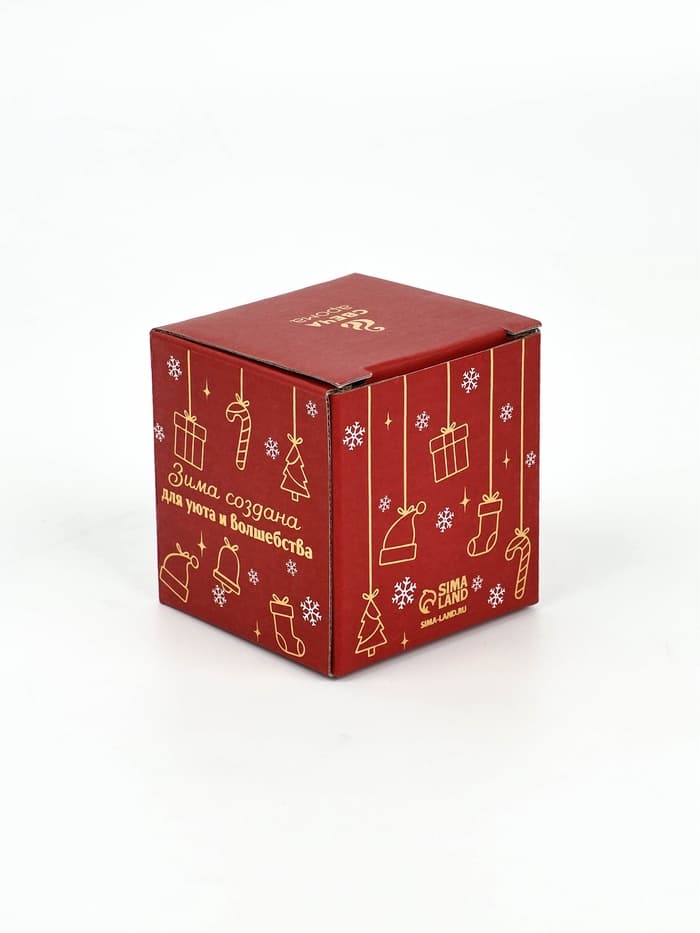 Ароматическая свеча новогодняя в банке «Исполнения заветной мечты», ваниль, 6.5×5.5 см