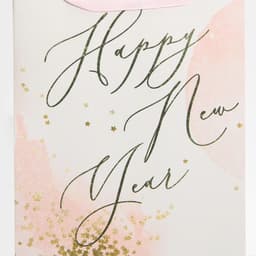 Пакет новогодний подарочный под бутылку Happy New Year, 13 х 36 х 10 см