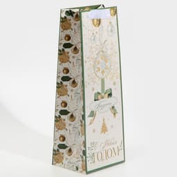 Пакет новогодний подарочный под бутылку «С Новым годом», 13×35×10 см