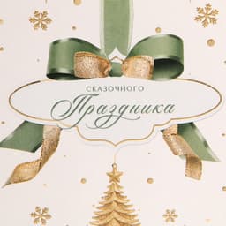 Пакет новогодний подарочный под бутылку «С Новым годом», 13×35×10 см