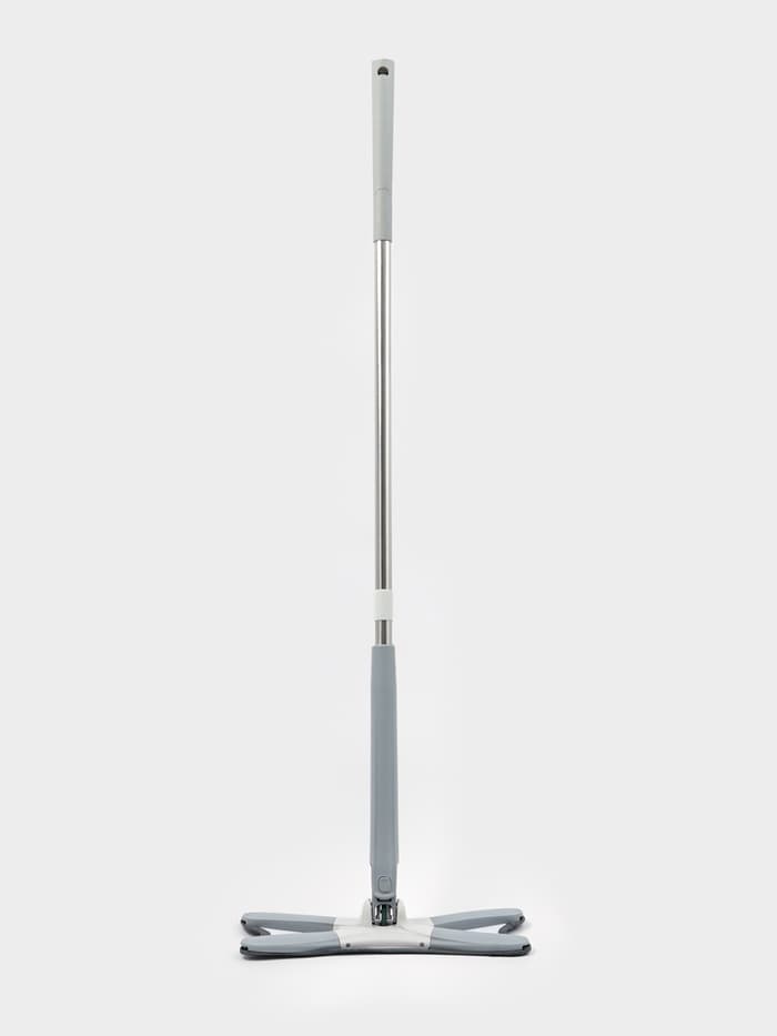 Швабра с отжимом Twist Raccoon, насадка из микрофибры 36×14 см, стальная нержавеющая ручка 125 см