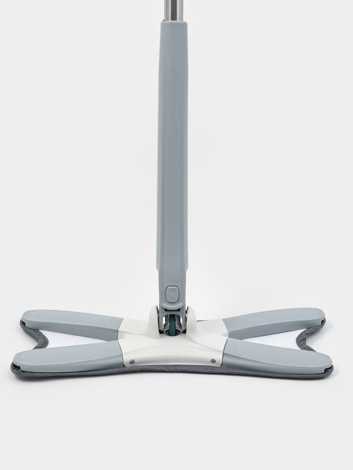 Швабра с отжимом Twist Raccoon, насадка из микрофибры 36×14 см, стальная нержавеющая ручка 125 см