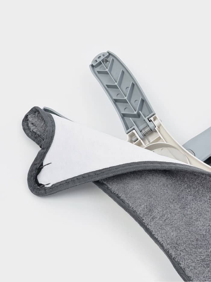 Швабра с отжимом Twist Raccoon, насадка из микрофибры 36×14 см, стальная нержавеющая ручка 125 см