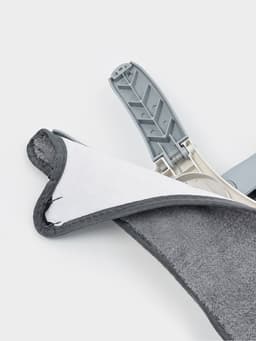 Швабра с отжимом Twist Raccoon, насадка из микрофибры 36×14 см, стальная нержавеющая ручка 125 см