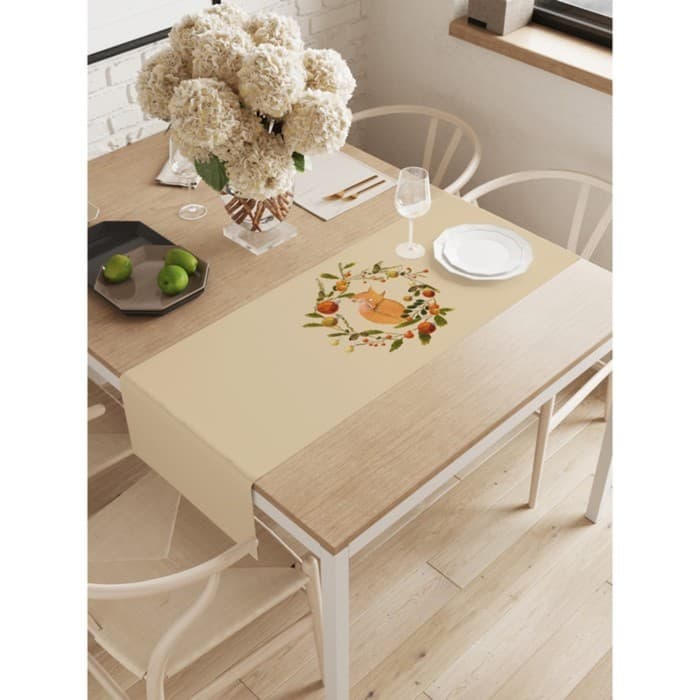 Дорожка на стол JoyArty «Лиса, лисичка, лис...», оксфорд, размер 40×145 см