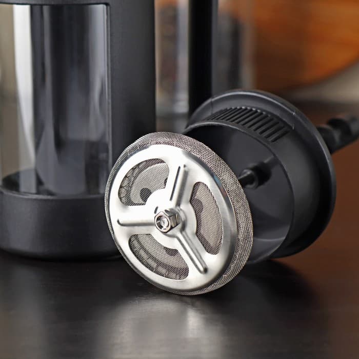 Чайник заварочный френч - пресс «Футуризм», 350 мл, стекло, чёрный