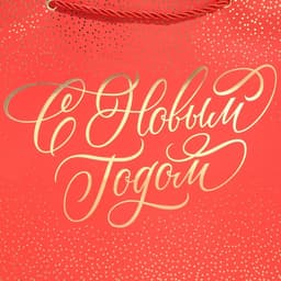 Пакет подарочный новогодний ламинированный «С Новым годом», 25×23×18 см