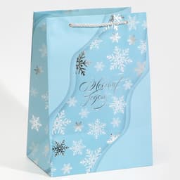 Пакет подарочный новогодний ламинированный «С Новым годом», 21×30×15 см