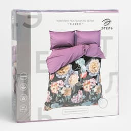 Постельное бельё 1.5-спальное «Этель» Flowers, поплин