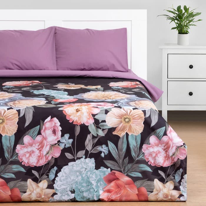 Постельное бельё дуэт «Этель» Flowers, поплин