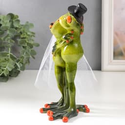 Фигурка полистоун лак «Лягушачья свадьба», 17×9.6×8 см