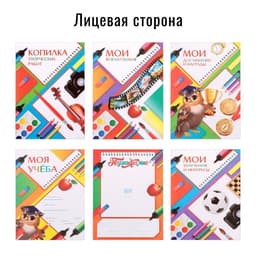 Папка школьная на кольцах «Портфолио школьника», 6 листов-разделителей, 24.5×32 см