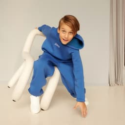 Костюм детский (худи, брюки) MINAKU: Basic Line KIDS, oversize, синий, рост 104 см