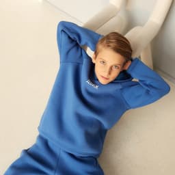 Костюм детский (худи, брюки) MINAKU: Basic Line KIDS, oversize, синий, рост 116 см