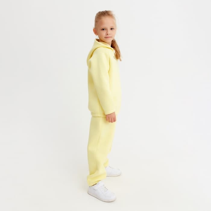 Костюм детский (худи, брюки) MINAKU: Basic Line KIDS, oversize, жёлтый, рост 146 см