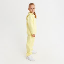 Костюм детский (худи, брюки) MINAKU: Basic Line KIDS, oversize, жёлтый, рост 146 см