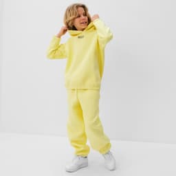Костюм детский (худи, брюки) MINAKU: Basic Line KIDS, oversize, жёлтый, рост 146 см