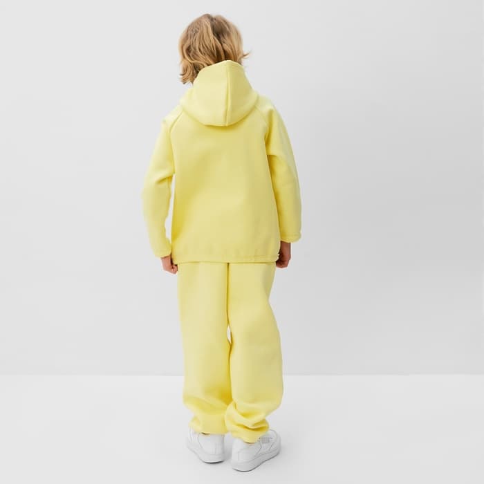 Костюм детский (худи, брюки) MINAKU: Basic Line KIDS, oversize, жёлтый, рост 146 см