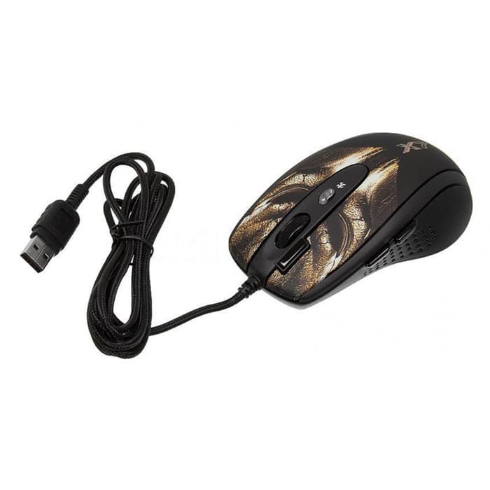 Мышь A4Tech XL-750BH, игровая, проводная, оптическая, 3600 dpi, USB, чёрная
