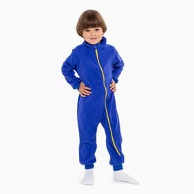 Комбинезон для мальчика флисовый, жёлто-синий, рост 80-86 см