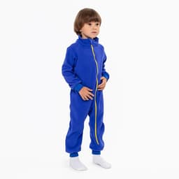 Комбинезон для мальчика флисовый, жёлто-синий, рост 80-86 см