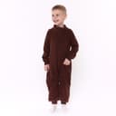 Комбинезон для мальчика флисовый, коричневый, рост 92-98 см