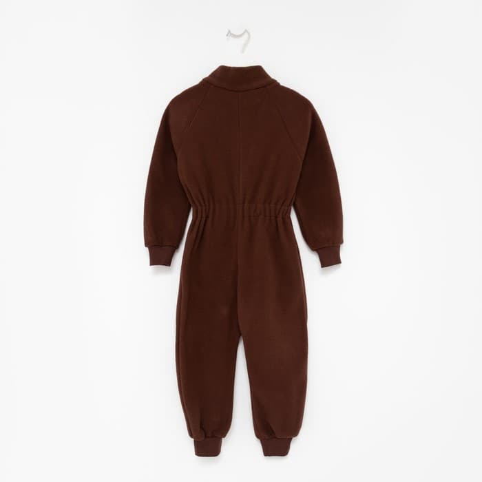 Комбинезон для мальчика флисовый, коричневый, рост 92-98 см