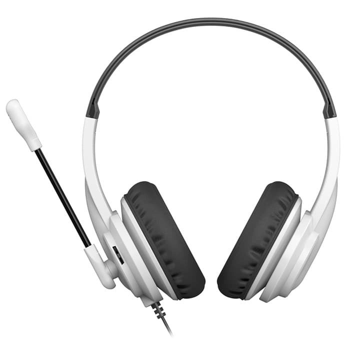 Наушники A4Tech HU-10, компьютерные, микрофон, 100 дБ, 32 Ом, USB, 2 м, белые