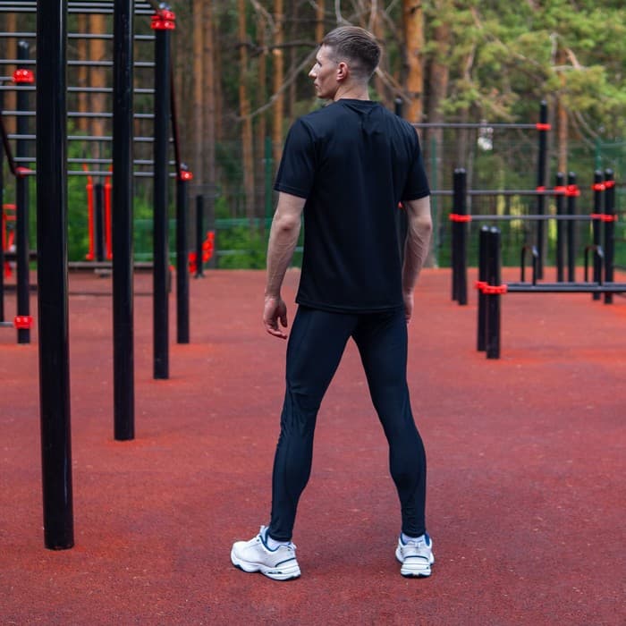 Лосины ONLYTOP беговые мужские, размер 50, чёрные