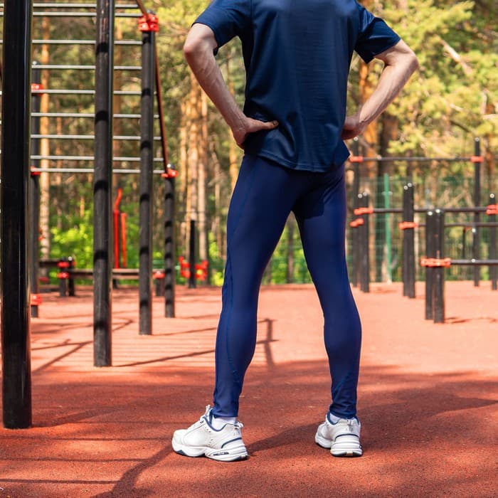 Лосины ONLYTOP беговые мужские, размер 52, синий