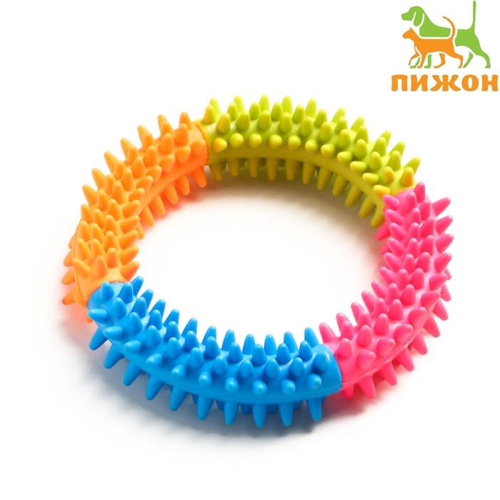 Жевательная игрушка для собак «Кусочек счастья», 12 см, разноцветная