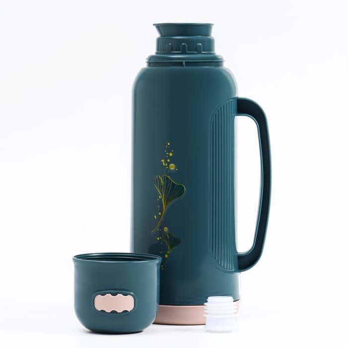 Термос 2 л, со стеклянной колбой, сохраняет тепло 24 ч, цвет МИКС