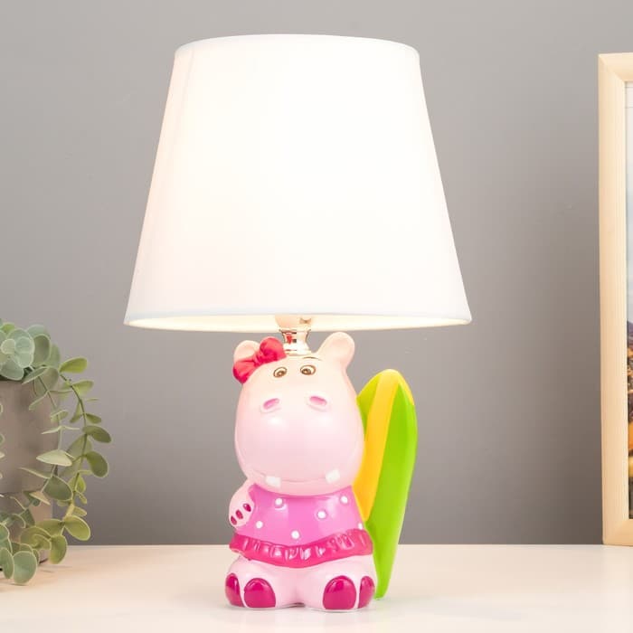 Настольная лампа 16553/1 E14 40 Вт розовый 20×20×32 см RISALUX