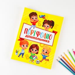 Папка школьная на кольцах «Портфолио дошкольника», 14 листов-разделителей, 24.5×32 см