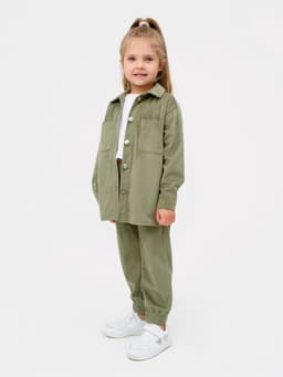 Костюм для девочки KAFTAN Velvet, размер 30 (98-104 см), зелёный