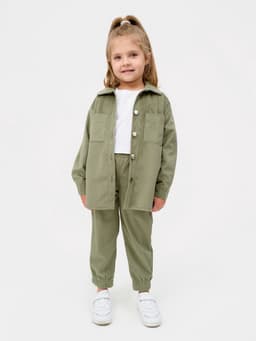 Костюм для девочки KAFTAN Velvet, размер 32 (110-116 см), зелёный