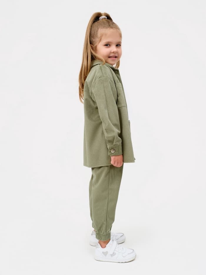 Костюм для девочки KAFTAN Velvet, размер 32 (110-116 см), зелёный